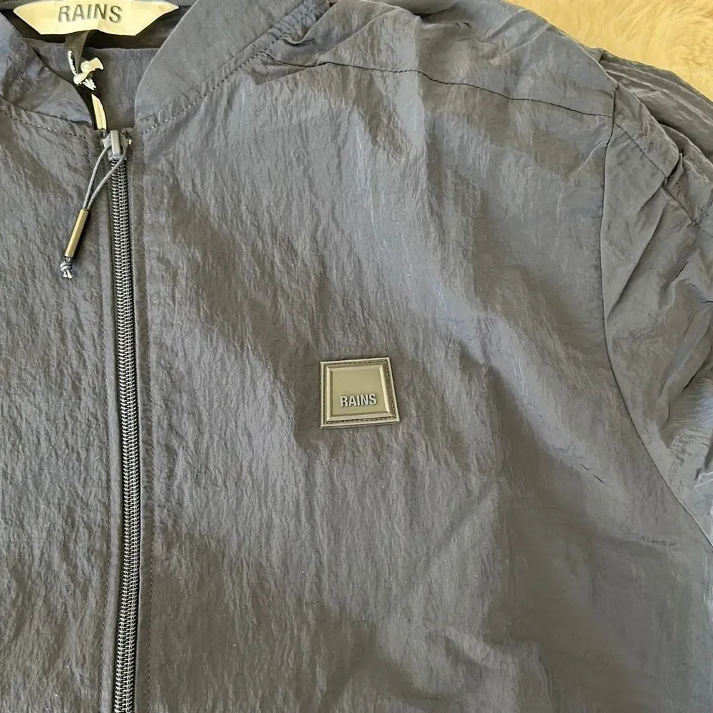 Rains Lightweight Bomber Jacket in Ink Size M - Picture 4 of 6